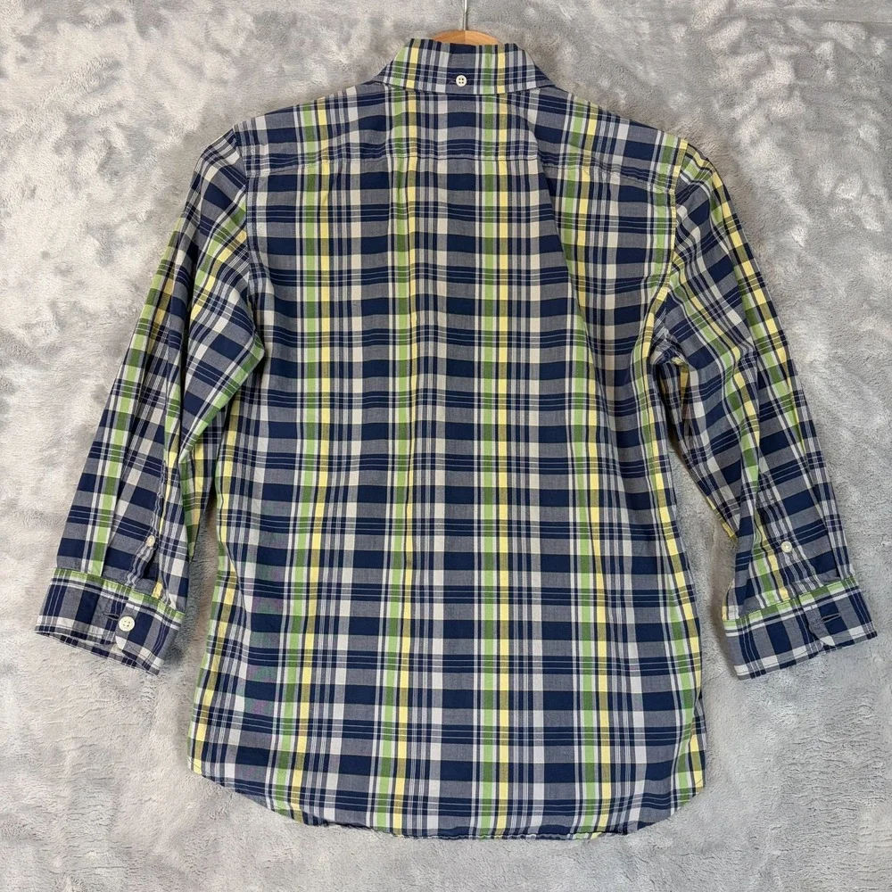 VTG 90s Ralph Ralph Lauren Preppy Youth Small Plaid Button-Up Shirt Long Sleeve
